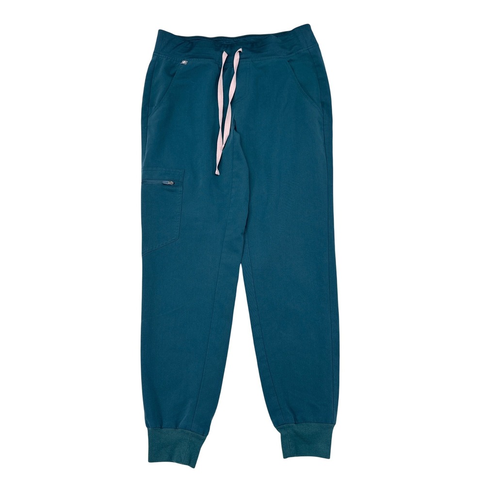 FIGS Zamora Jogger Scrub Pants Womens XS Green Blue Medical Nurse ER Hospital